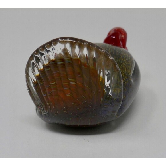 Epiphany Studios Art Glass Turkey Bird Paperweight Sculpture - Picture 8 of 10